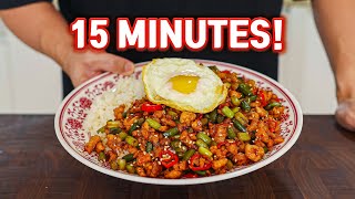 This 15 Minute Ground Chicken Rice Will Change Your LIFE [upl. by Hildick563]