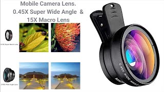 Mobile Camera Lens 045X Super Wide Angle Lens 125X Macro Lens Universal Phone Camera Lens [upl. by Drews]