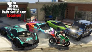 GTA 5 Story Mode Rare Super Cars Locations 2022 [upl. by Araccat680]