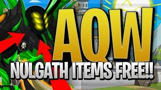 AQW  ALL Nulgath Birthday Items For FREE Tutorial  How To  OS 1st Upholder [upl. by Hgielsel]