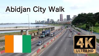 【4K Walk in Côte dIvoire】 Abidjan City Walk in Plateau Area on Sunday [upl. by Silloh]