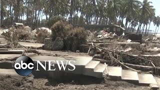 Aftermath of Tonga volcanic eruption captured on video [upl. by Epoillac407]