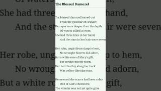 The Blessed Damozel intro DG Rossetti Full video in the channel [upl. by Annauj235]