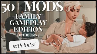 50 MUST HAVE MODS for realistic FAMILY gameplay  with links  the sims 4 [upl. by Slocum]