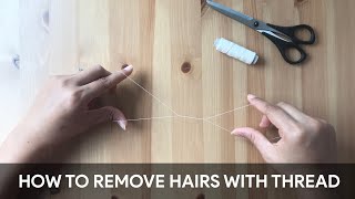 How to hold and work with thread to remove facial hairs  Threading technique [upl. by Shalne]