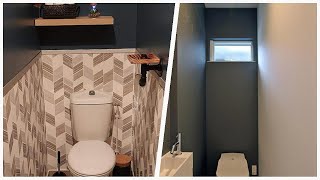 75 Brown Laminate Floor Powder Room Design Ideas Youll Love ⭐️ [upl. by Hgielrebmik]