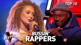 The Best RAPPERS in the Blind Auditions of The Voice  Top 10 [upl. by Sal]