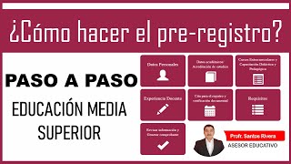 CÓMO HACER el PRE REGISTRO para la admisión en Media Superior [upl. by Head]