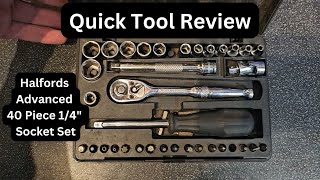 Quick Tool Review Halfords Advanced 40 Piece 14quot Socket Set [upl. by Yevol]