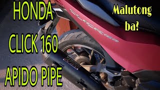 Apido Pipe honda click160 InstallationapidoPipehondaclick160 [upl. by Wolfy868]