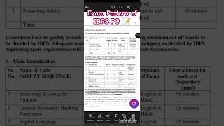 Exam Pattern of IBPS PO 2024📝 PRE  Mains ibpspo [upl. by Lacey]