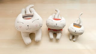 How to make Kitty Cat Toy  DIY Christmas gift idea  Cute Stuffed Animal Tutorial [upl. by Jos]