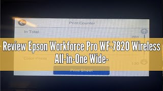 Review Epson Workforce Pro WF7820 Wireless AllinOne WideFormat Printer with Auto 2Sided Print 1 [upl. by Atir]