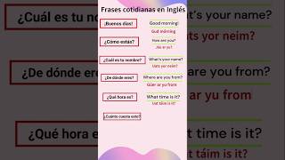 Frases cotidianas en Inglés aprenderingles inglesonline viralvideo aprenderingles shorts [upl. by Anelad]