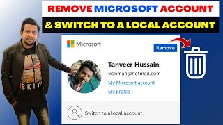 How to Delete Microsoft Account on Windows 10  Remove Microsoft Account Permanently [upl. by Phylys]