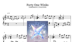 TXT투모로우바이투게더  Forty One Winks Piano Sheet鋼琴譜피아노 악보 [upl. by Ivetts]