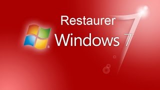 Comment restaurer windows 7 [upl. by Onitnatsnoc]