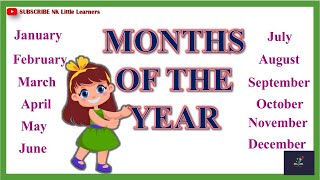 Months of the Year  12 Months Name  Months Name in English  Learn Months of the Year [upl. by Aphra]