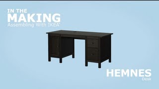 IKEA HEMNES Desk Assembly Instructions [upl. by Diahann]