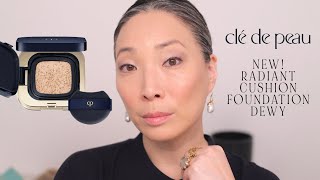 NEW CLE DE PEAU Radiant Cushion Foundation Dewy [upl. by Ybbil]