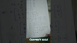 cramers rule sums 👌👌👌👌 [upl. by Andromede]