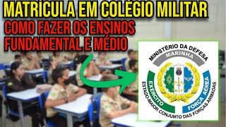 COMO FAZER INSCRIÇÃO OU MATRÍCULA EM COLÉGIO MILITAR 2024 [upl. by Belford]