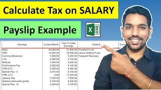 How To Calculate Income Tax on Salary with Payslip Example  Income Tax Excel Calculator [upl. by Broddy]