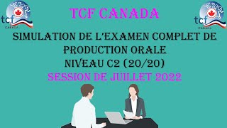 TCF CANADA 🍁 Simulation dun examen complet expression orale [upl. by Sams]