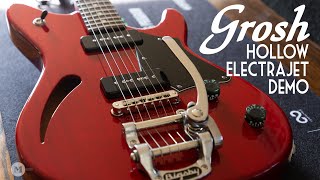 Don Grosh Guitars  Hollow ElectraJet Demo  3928 [upl. by Lyman134]