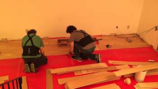 Timelapse Millstead Click Lock Hardwood Flooring Install [upl. by Werra]