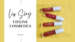 LIP SLAY BY VIYLINE COSMETICS PART 2 swatches tryon cosmetics lipstick lipstickjunkie beauty [upl. by Tewell43]