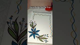 Easy And Beautiful Front Page Design  How to Make Easy Front Page Design  shorts ytshorts [upl. by Urata980]