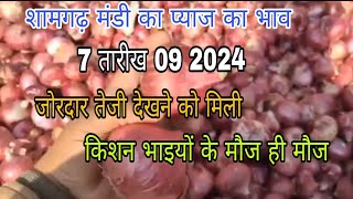 7 नवंबर 2024  शामगढ़ मंडी का प्याज का भाव आज का [upl. by Tirrag]