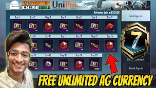 😍FREE 20000 AG CURRENCY IN BGMI  UNLIMITED FREE AG CURRENCY IN CAREER PASS ParasOfficialYT [upl. by Leahcar]