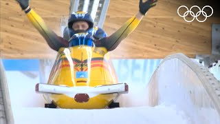 Bobsleigh Beijing 2022  4man heats highlights [upl. by Ynitsed931]