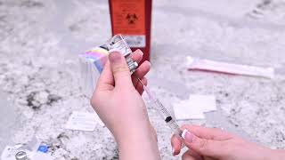 Pregnyl Intramuscular Injection Meded Instructional Video by ReUnite Rx  Spanish [upl. by Yanel]