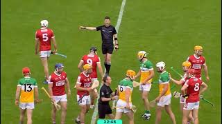 DISGRACEFUL CHARLIE MITCHELL INCIDENT  OFFALY V CORK  2024 HURLING CHAMPIONSHIP [upl. by Eimiaj]