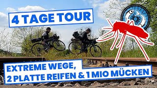 Extreme Wege mit Komoot 2 platte Reifen und 1 Million Mücken  Die 4 Tage Bikepacking Tour [upl. by Recneps]