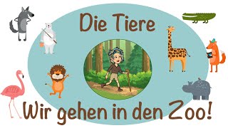 Die Tiere  Wir gehen in den Zoo  Deutsch lernen  German wild animals  Almanca Hayvanlar [upl. by Indyc]