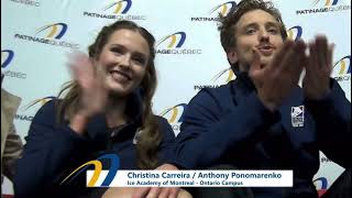 Christina CARREIRA  Anthony PONOMARENKO USA RD 2023 Championnats québécois d’été [upl. by Demha]