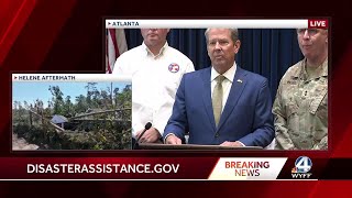 Gov Brian Kemp holds Thursday briefing on Georgia recovery after Helene [upl. by Yenffit440]