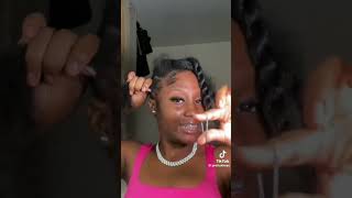 Cute and girly hair tutorial curlyhairinspo music subcribetomychannel hairstyles [upl. by Oicaro937]