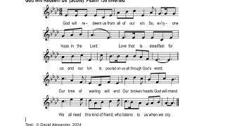 God Will Redeem Us Score Psalm 130 Inverted [upl. by Netsrik]