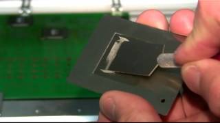 Solder paste printing onto BGA Component prior to Alignment and Placement BGA Rework [upl. by Osner]