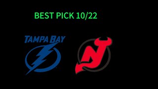 Tampa Bay Lightning vs New Jersey Devils 102224 Free NHL pick tip and projection [upl. by Ixela301]