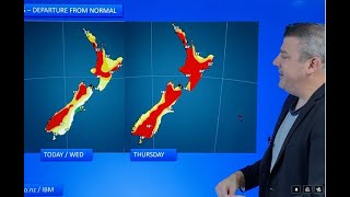 Warmer than normal for NZ but big colder change on Monday [upl. by Sakul837]