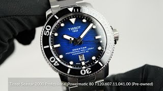 Tissot Seastar 2000 Professional Powermatic 80 T1206071104101 Preowned [upl. by Edora940]