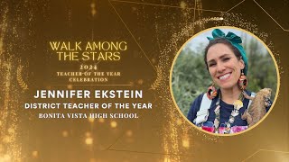 Jennifer Ekstein  Bonita Vista High School  District Teacher of the Year [upl. by Heimlich]