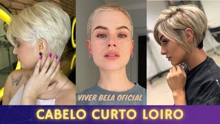 Corte de Cabelo Curto Feminino Loiro Tendência 2022 [upl. by Onaled119]