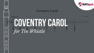 Coventry Carol Tin Whistle Tab [upl. by Assilla]